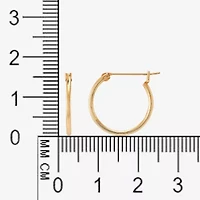 Womens 14K Gold 16mm Round Hoop Earrings