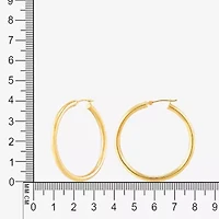 Womens 14K Gold 40mm Round Hoop Earrings