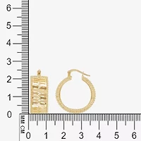 Made in Italy Womens 14K Gold 25.3mm Round Hoop Earrings