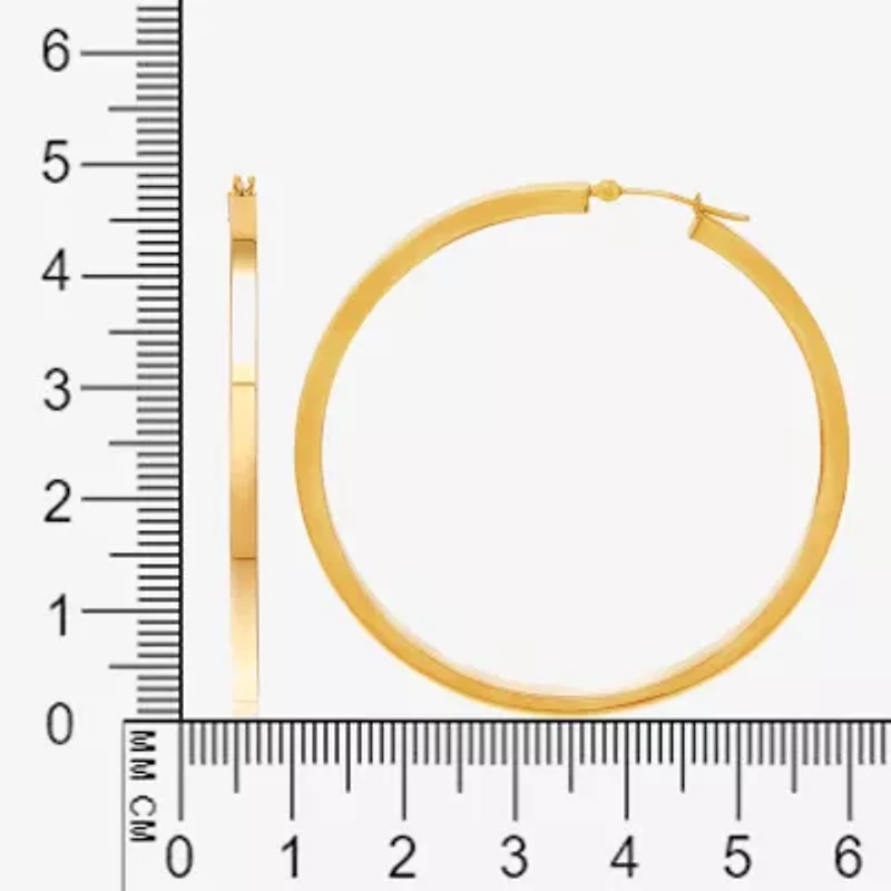 Womens 10K Gold 53mm Hoop Earrings
