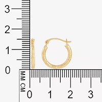 Womens 14K Gold 15.4mm Hoop Earrings