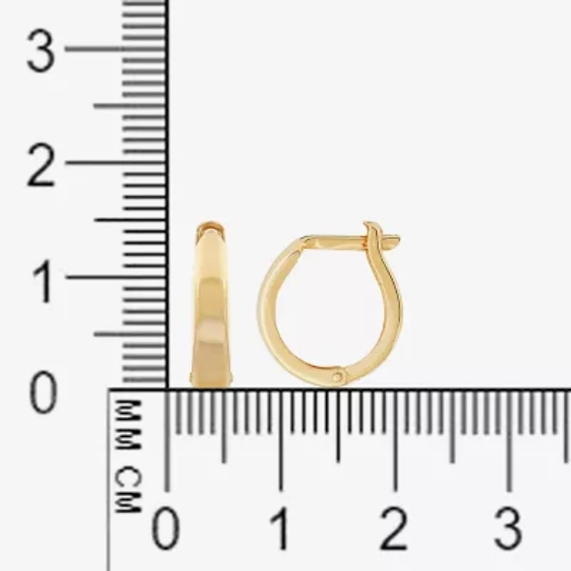 Womens 14K Gold 13.8mm Round Hoop Earrings