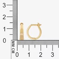 Womens 14K Gold 13.8mm Round Hoop Earrings