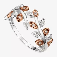 Footnotes Beautiful Womens Cubic Zirconia Sterling Silver Bypass  Band