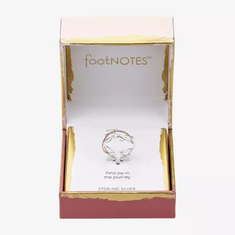 Footnotes Joy Womens 6MM Sterling Silver Crossover Band