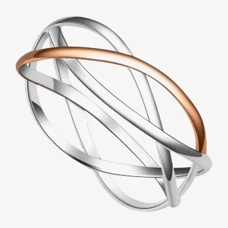 Footnotes Joy Womens 6MM Sterling Silver Crossover Band