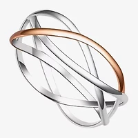 Footnotes Joy Womens 6MM Sterling Silver Crossover Band