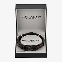 J.P. Army Leather Mens Stainless Steel Cord Bracelet