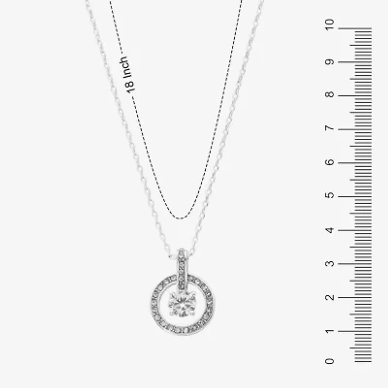 Sparkle Allure Light Up Box Womens Cubic Zirconia Pure Silver Over Brass Round -pc. Jewelry Set