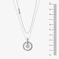 Sparkle Allure Light Up Box Womens Cubic Zirconia Pure Silver Over Brass Round -pc. Jewelry Set