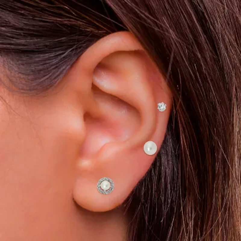 Sparkle Allure Light Up Box Womens Cubic Zirconia Pure Silver Over Brass Round -pc. Jewelry Set