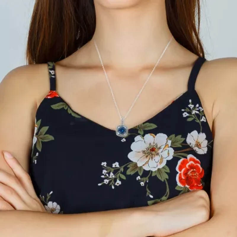 Sparkle Allure Light Up Box Womens Cubic Zirconia Pure Silver Over Brass Square -pc. Jewelry Set