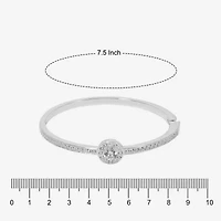Sparkle Allure Womens Cubic Zirconia Pure Silver Over Brass Bangle Bracelet
