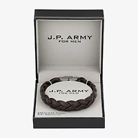 J.P. Army Leather Mens Stainless Steel Cord Bracelet