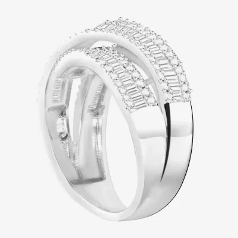 Womens Lab Created Emerald, Sapphire or Ruby 14K Gold Over Silver Sterling Cocktail Ring