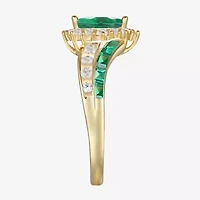 Lab-Created Gemstone 14K Gold Over Silver Cocktail Ring