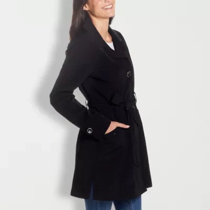 Gallery Womens Belted Midweight Trench Coat