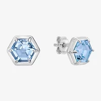 Gemstone Sterling Silver 8mm Stud Earrings