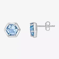 Gemstone Sterling Silver 8mm Stud Earrings