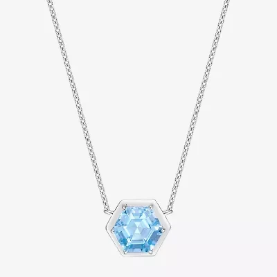 Gemstone Sterling Silver Pendant Necklace