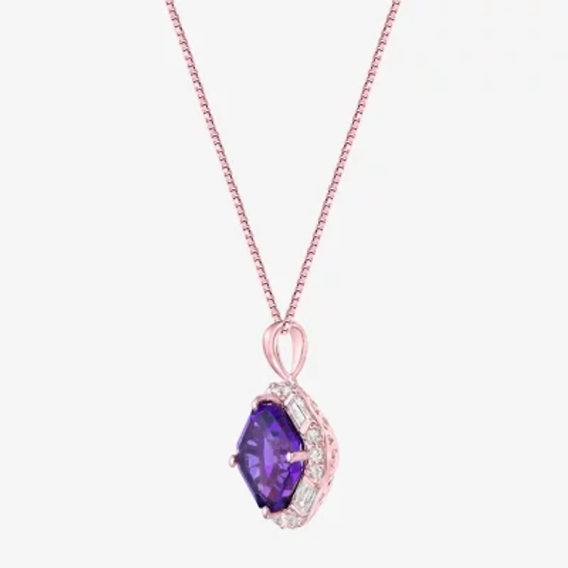 Gemstone Sterling Silver Pendant Necklace