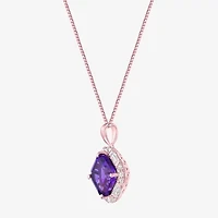 Gemstone Sterling Silver Pendant Necklace