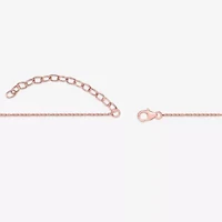 Womens Genuine Pink Morganite 10K Rose Gold 18 Inch Pendant Necklace