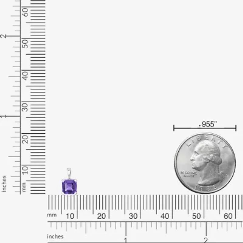 Gemstone Sterling Silver Pendant Necklace