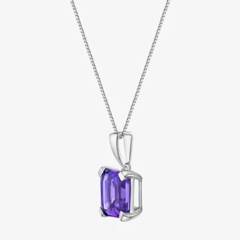 Gemstone Sterling Silver Pendant Necklace