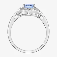 Gemstone 10K Gold Oval Cocktail Ring