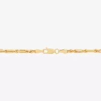 Unisex Adult 10K Gold 24 Inch Rope Chain Necklace