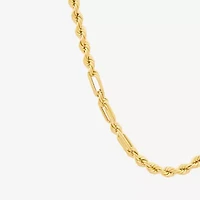 Unisex Adult 10K Gold 24 Inch Rope Chain Necklace