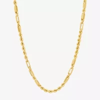 Unisex Adult 10K Gold 24 Inch Rope Chain Necklace