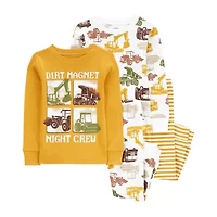 Carter's Toddler Boys Rib Crew Neck Long Sleeve 4-pc. Pajama Sets