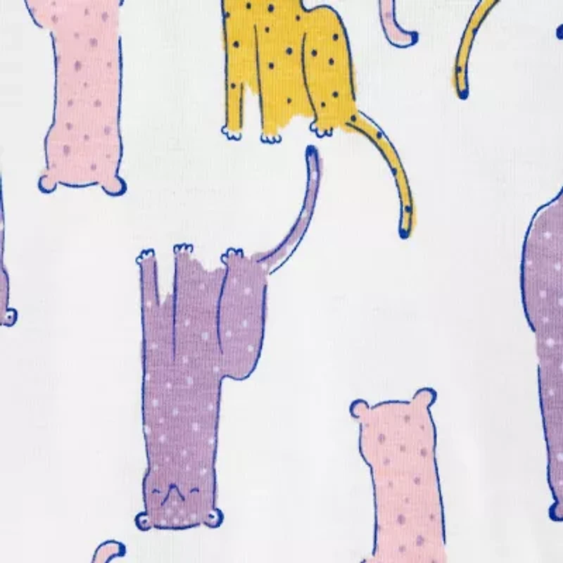 Carter's Toddler Girls Rib Crew Neck Long Sleeve 4-pc. Pajama Sets