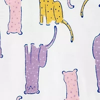 Carter's Toddler Girls Rib Crew Neck Long Sleeve 4-pc. Pajama Sets