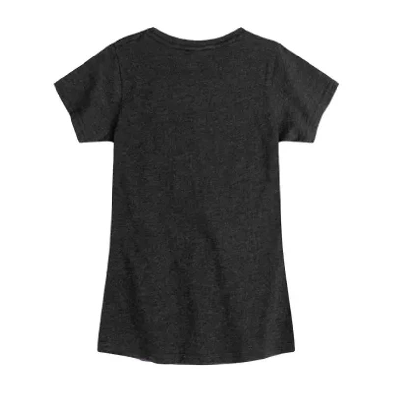 Disney Collection Little & Big Kid Girls Crew Neck Short Sleeve Minnie Mouse Graphic T-Shirt