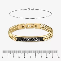 Mens Black Zirconia Stainless Steel Rectangular 2-pc. Jewelry Set