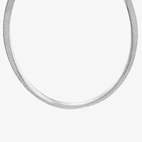 Limited Quantities! Reversible Womens Sterling Silver 17 Inch Chain Necklace