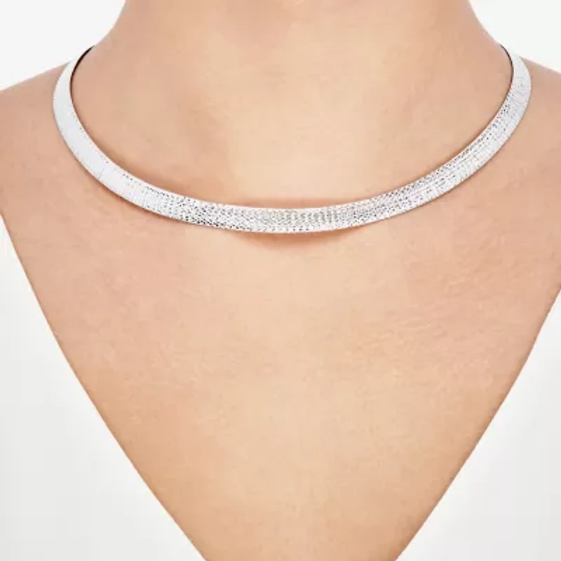 Limited Quantities! Reversible Womens Sterling Silver 17 Inch Chain Necklace