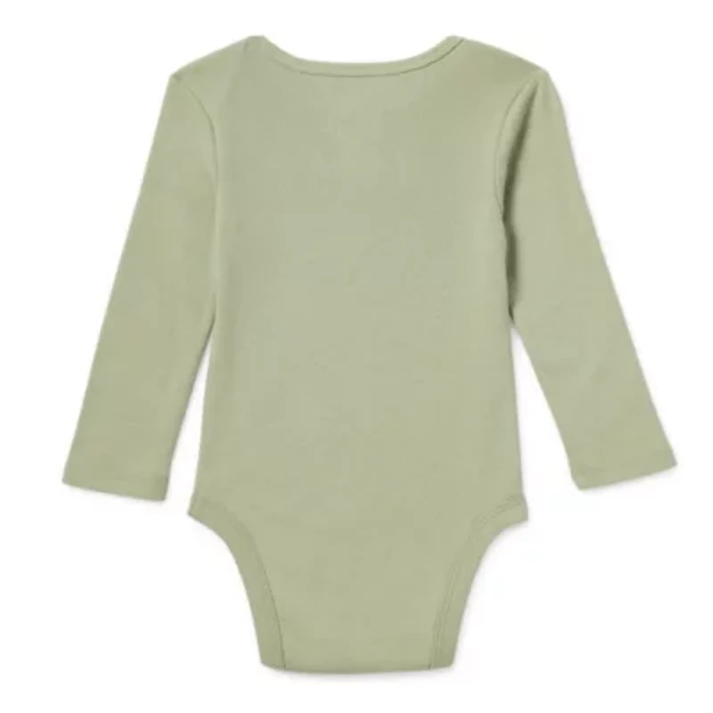 Okie Dokie Baby Unisex Crew Neck Long Sleeve Rib Bodysuit
