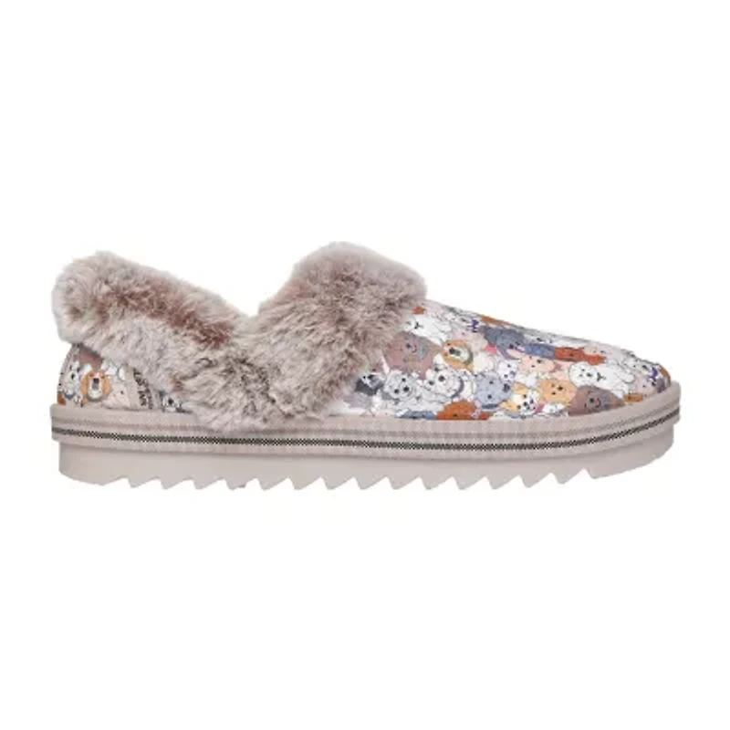 Skechers Bobs Cozy Kiss Paw Jams Womens Memory Foam Slip-On Slippers