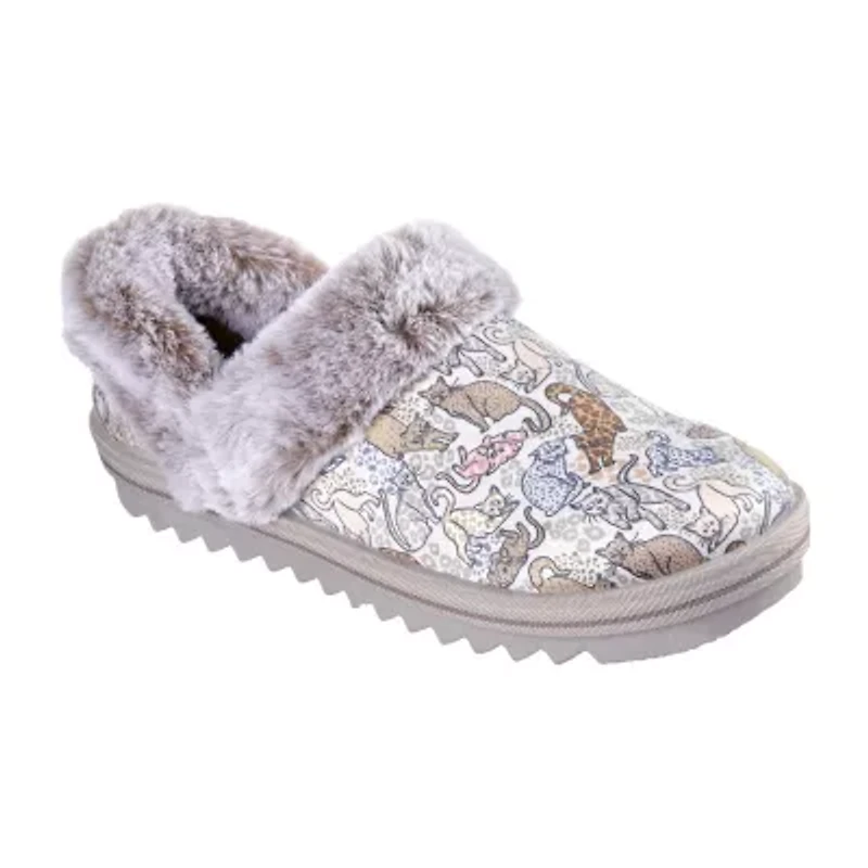 Skechers Bobs Cozy Kiss Purrfect Womens Memory Foam Slip-On Slippers
