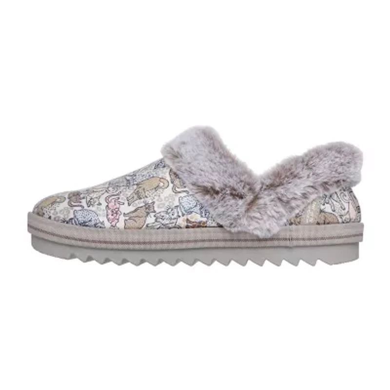 Skechers Bobs Cozy Kiss Purrfect Womens Memory Foam Slip-On Slippers
