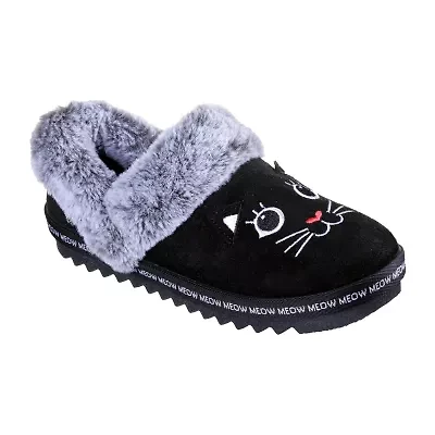 Skechers Bobs Cozy Kiss Meow Pjs Womens Memory Foam Slip-On Slippers