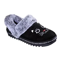 Skechers Bobs Cozy Kiss Meow Pjs Womens Memory Foam Slip-On Slippers