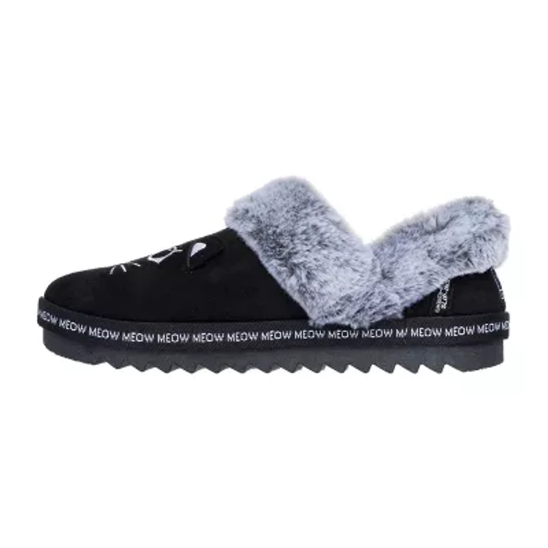 Skechers Bobs Cozy Kiss Meow Pjs Womens Memory Foam Slip-On Slippers