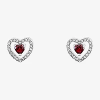 Sparkle Allure Light Up Box Womens Cubic Zirconia Pure Silver Over Brass Heart -pc. Jewelry Set