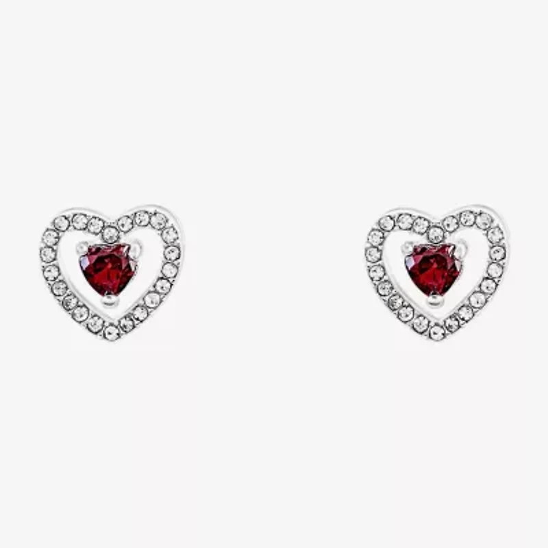 Sparkle Allure Light Up Box Womens Cubic Zirconia Pure Silver Over Brass Heart -pc. Jewelry Set