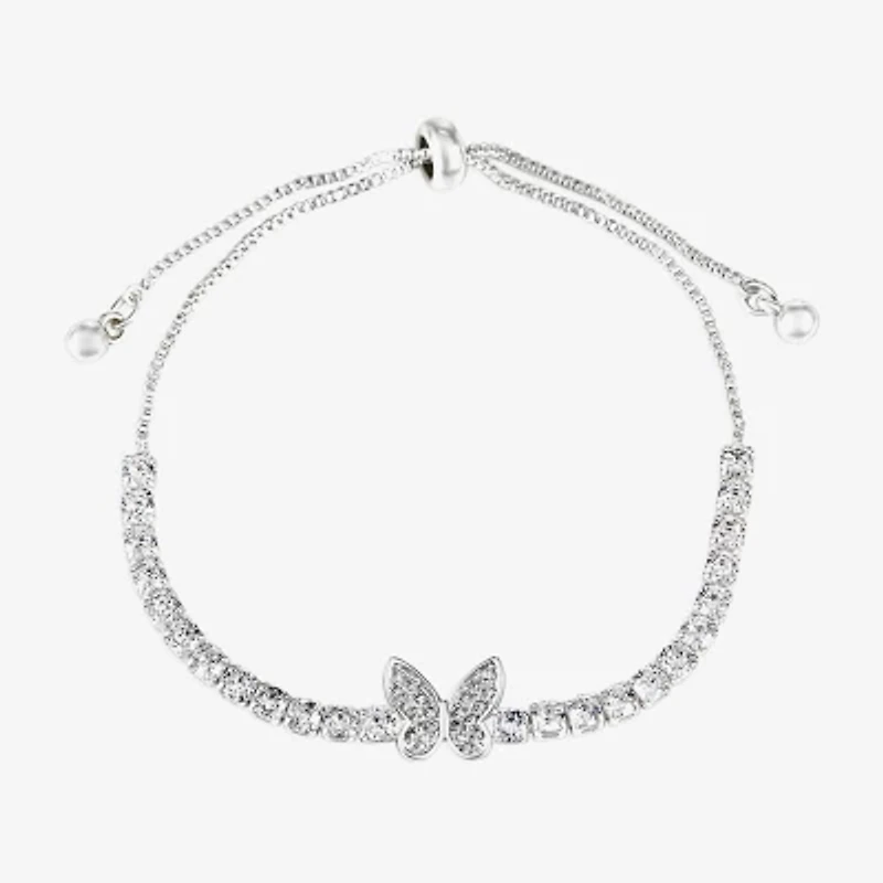 Sparkle Allure Light Up Box Womens Cubic Zirconia Pure Silver Over Brass Butterfly 3-pc. Jewelry Set